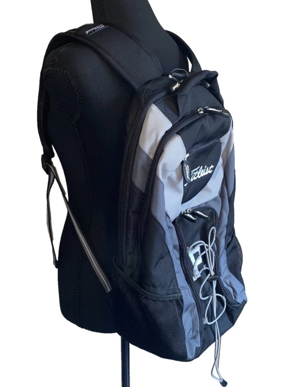 Titleist Players Nylon Backpack Bag Commuter Laptop Travel Golf Black - Picture 3 of 13